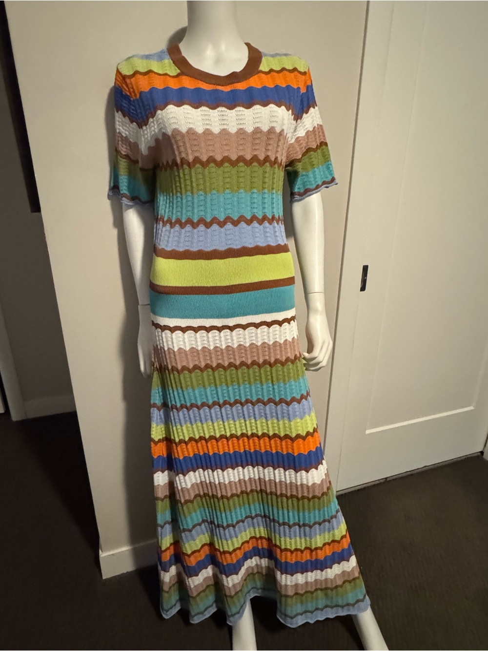 Never a Wallflower Rainbow Sweater Dress - NEW!